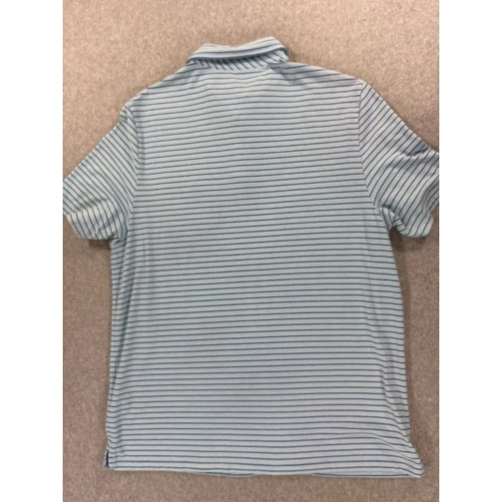 Vineyard Vines Edgartown Striped Short Sleeve Polo Shirt (Men's Large) Blue